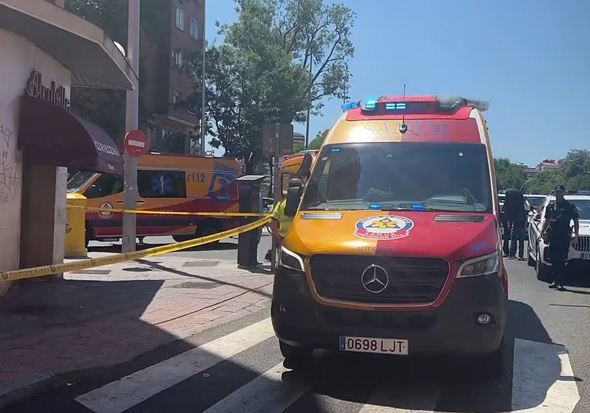 El Samur Protección Civil en el lugar del suceso