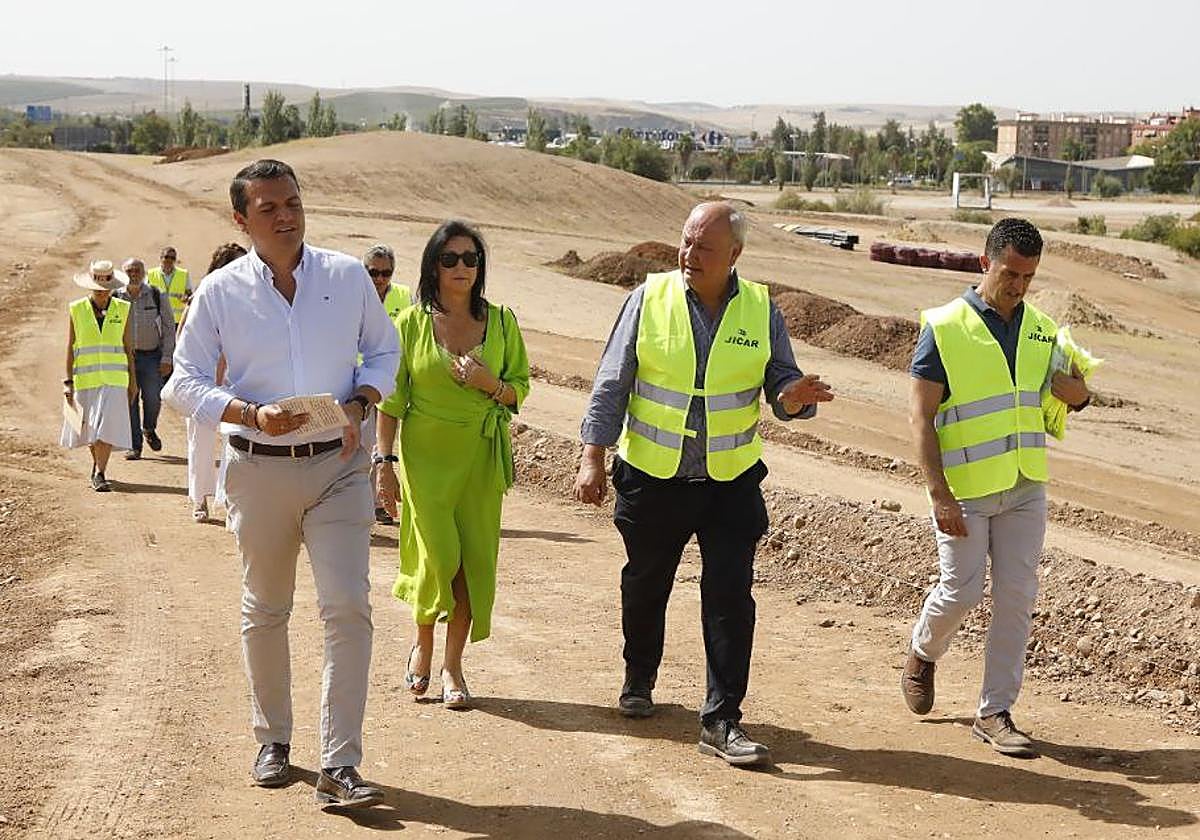 El alcalde, hoy en su visita a las obras de la segunda fase del Parque de Levante