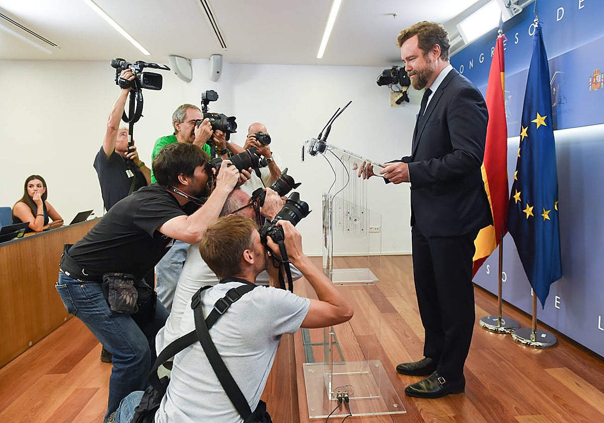 Iván Espinosa de los Monteros, este martes en su despedida del Congreso