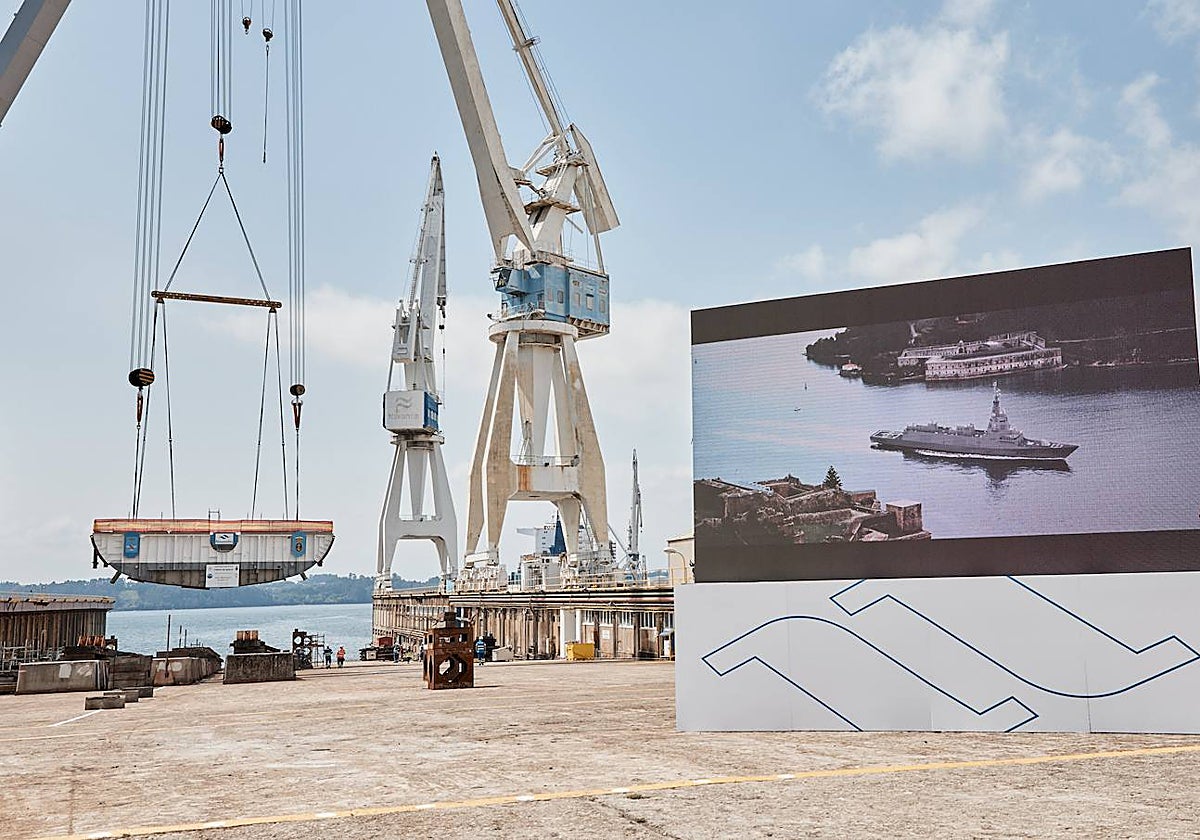 Puesta de quilla de la fragata F110