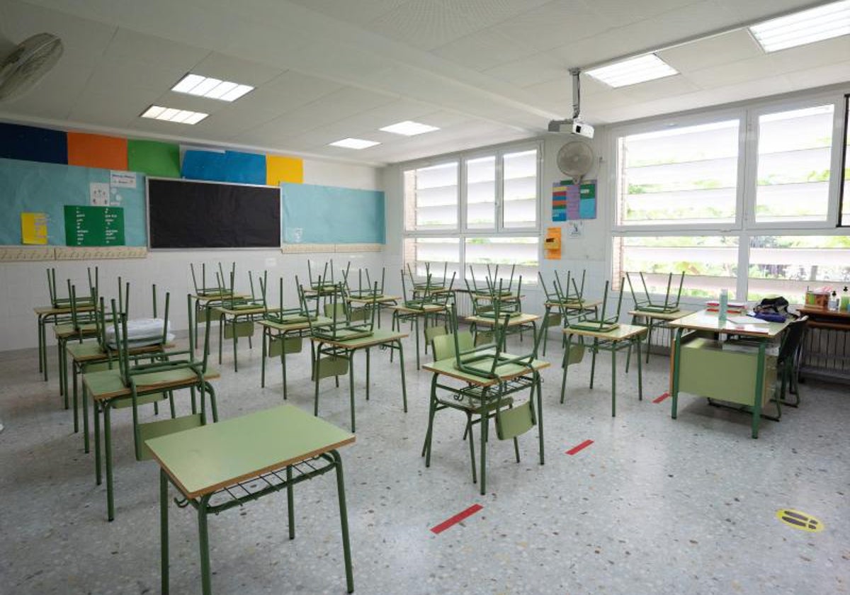 Imagen de archivo de un aula en un centro educativo valenciano