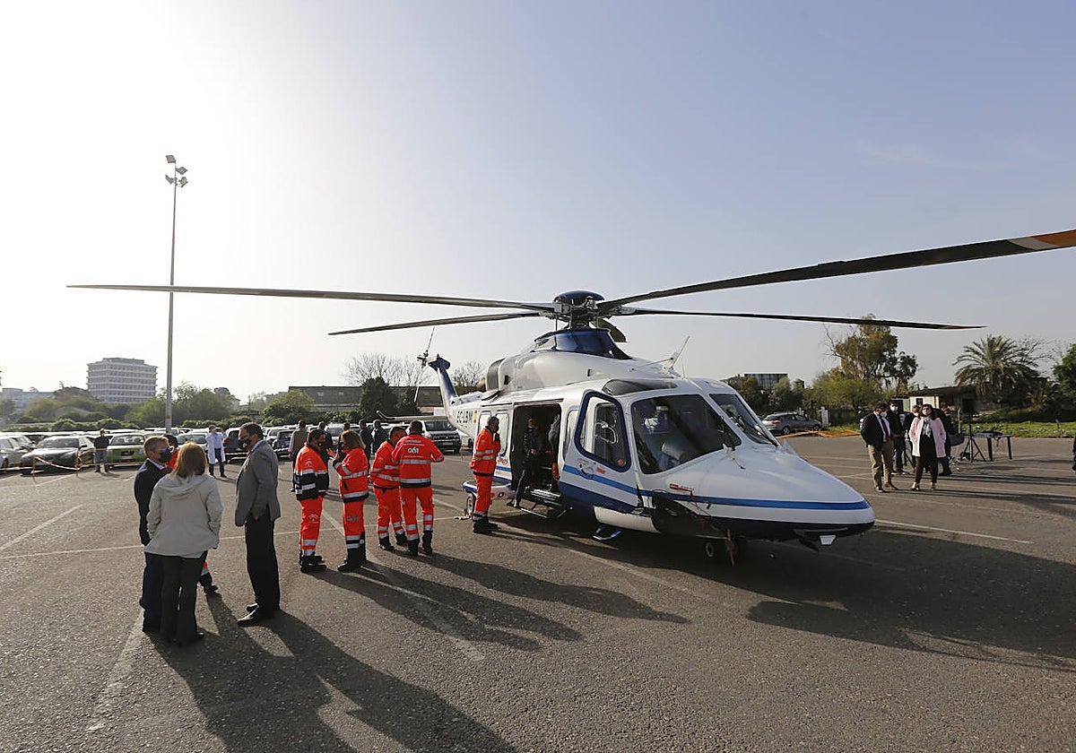 Helicóptero del 061 en Córdoba