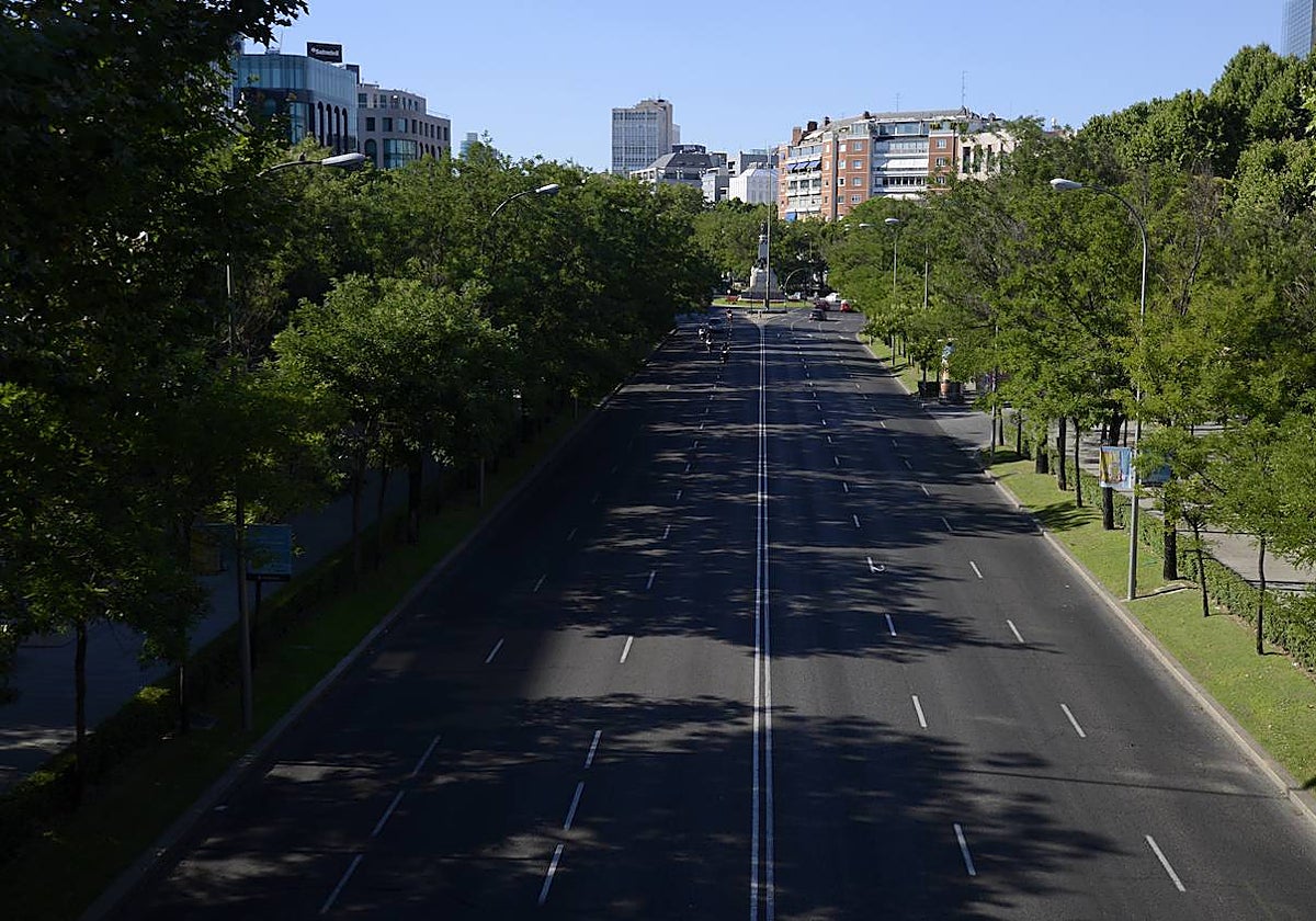 Estampa de un Madrid vacío