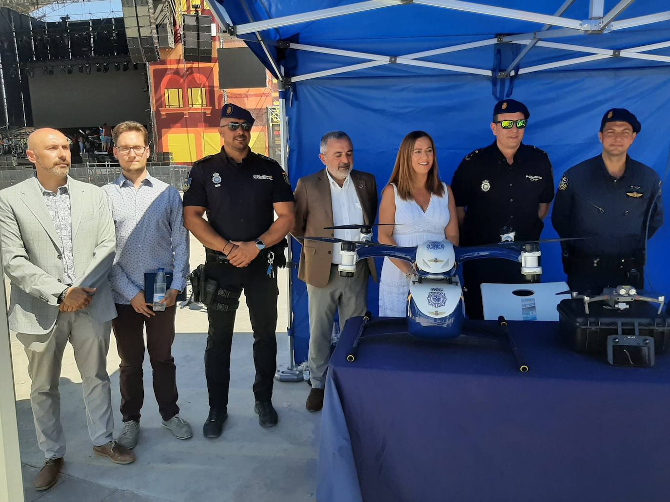 Barcones, durante la presentación del dispositivo de las Fuerzas y Cuerpos de Seguridad en el Sonorama Ribera