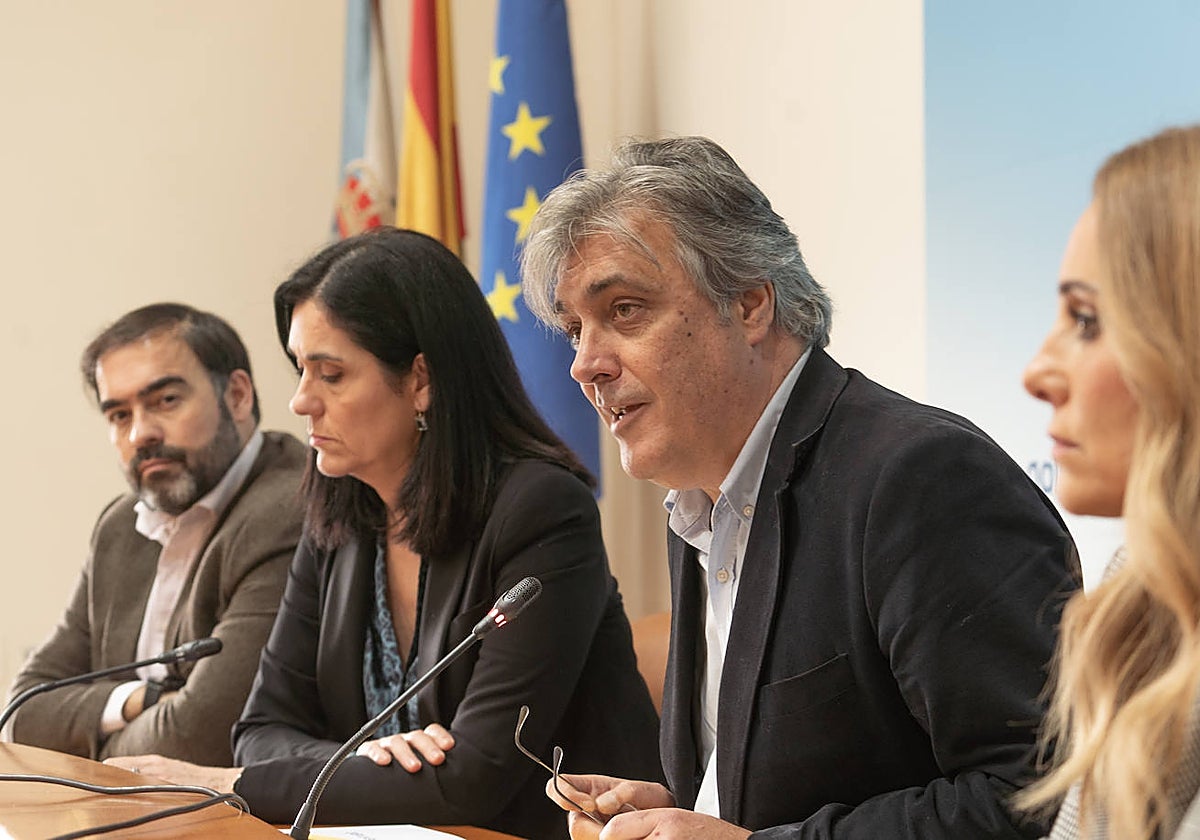 Puy, con Prado, Pazos y Nóvoa, en una imagen de archivo