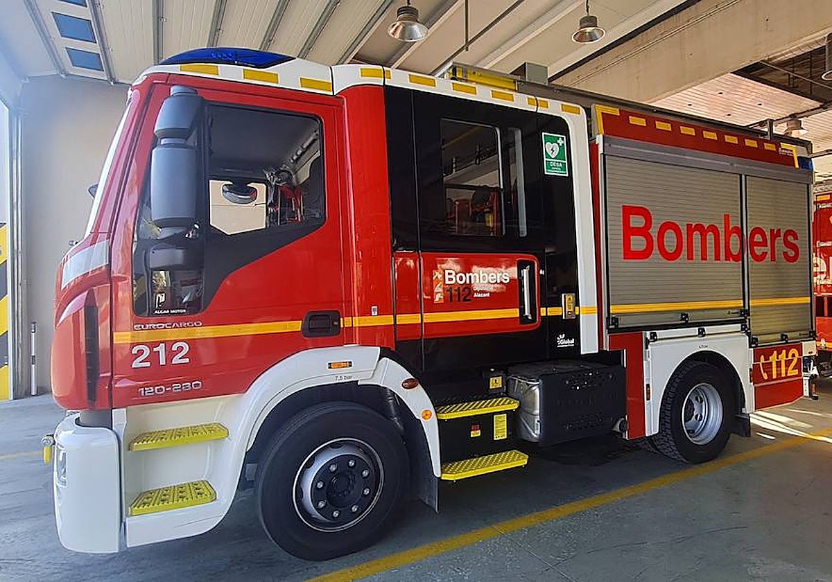 Imagen de una de las dos nuevas autobombas del Consorcio de Bomberos de Alicante