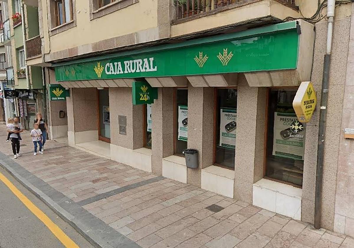 Oficina de Caja Rural ante la que se ha producido la agresión