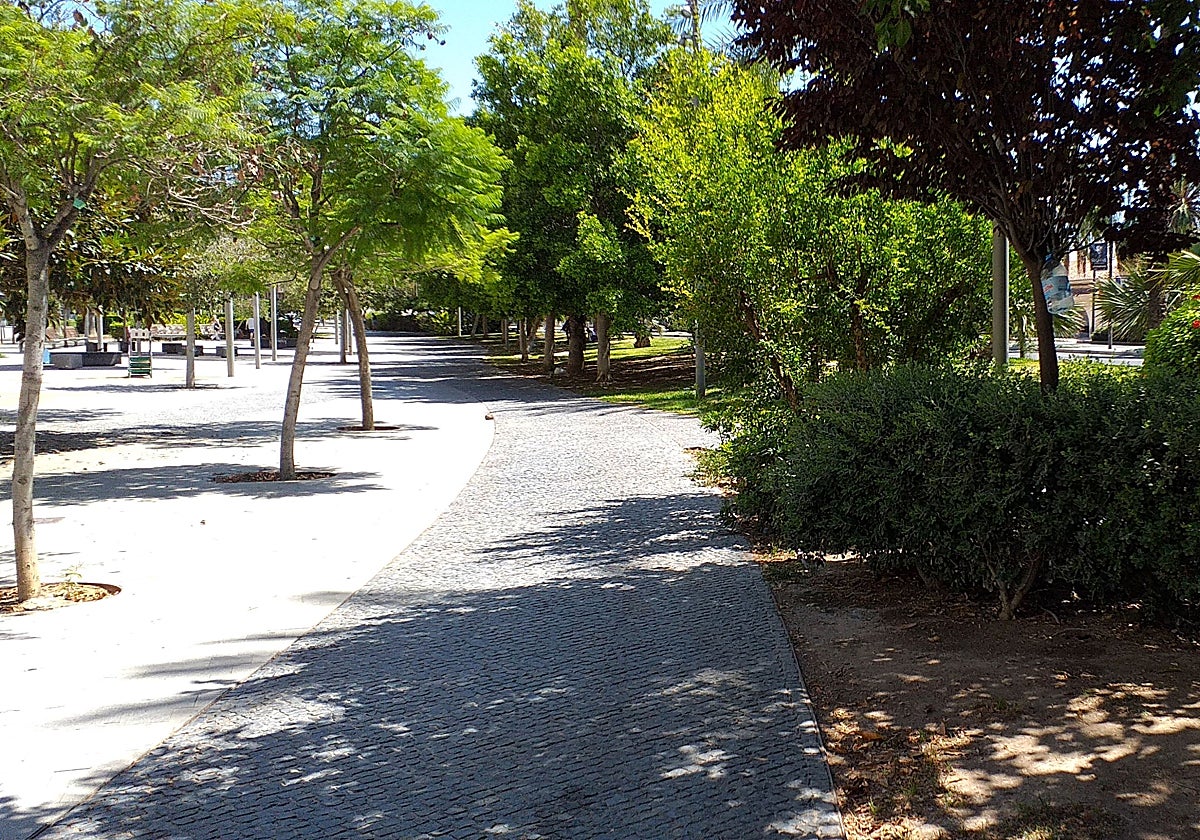 Imagen de un parque perteneciente a la Doble Red Urbana de Reutilización de Alicante