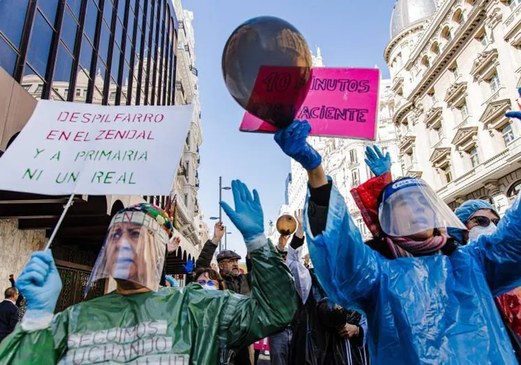 Protesta de médicos de Atención Primaria en Madrid