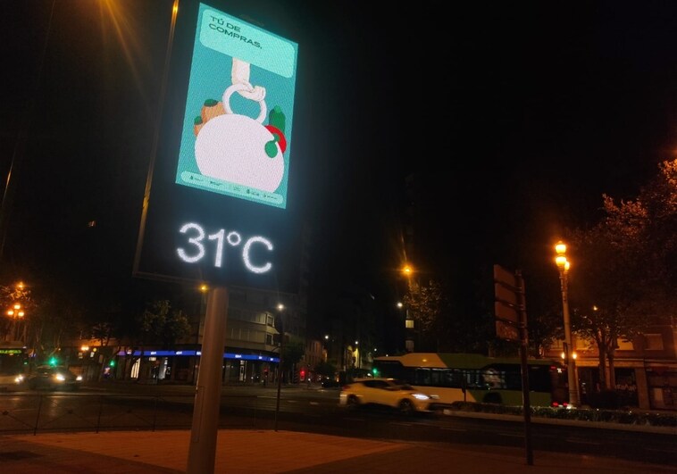 Termómetros a 30 grados en Valladolid entrada la noche
