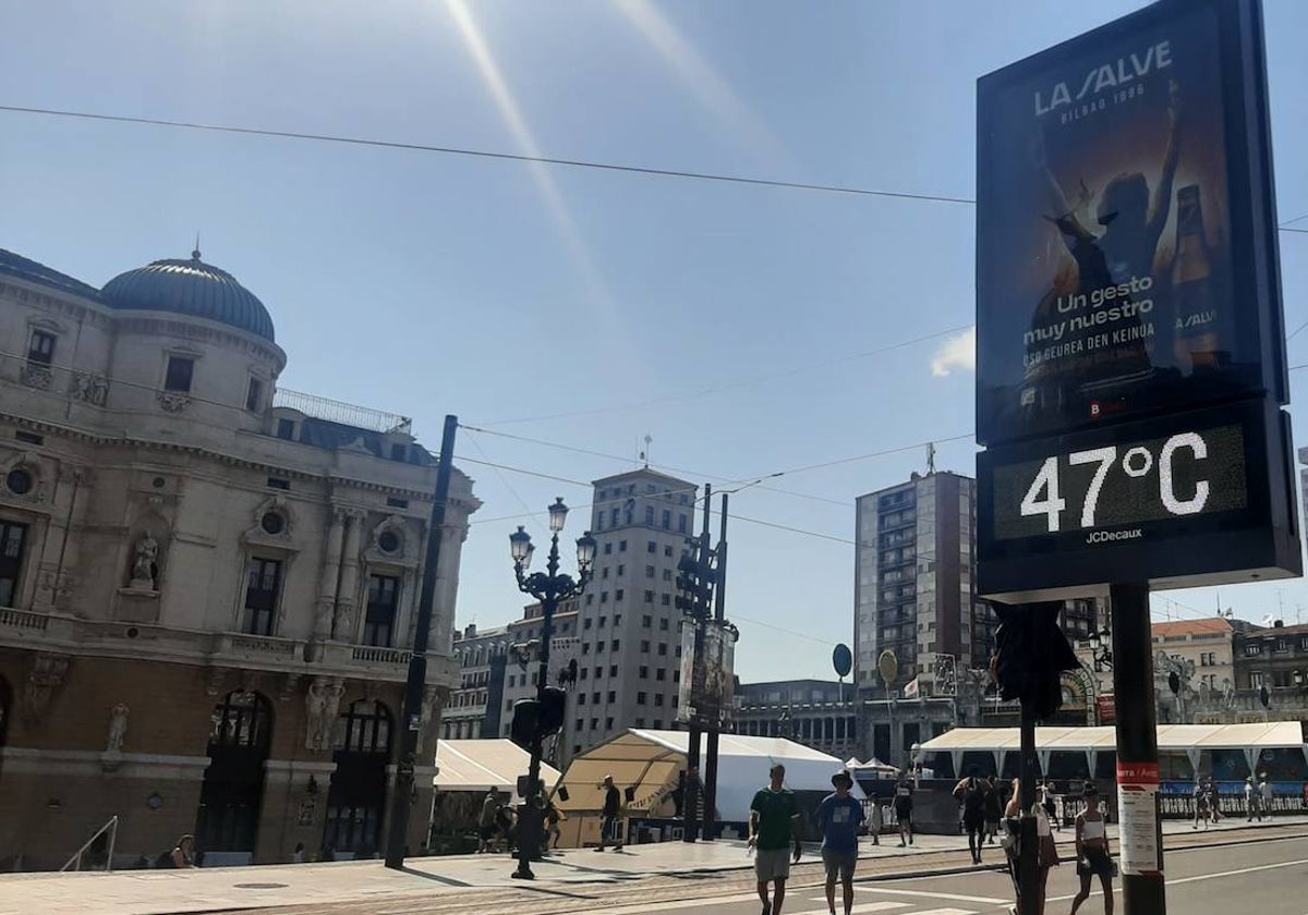 42,9 grados: Bilbao rompe todos los récord de temperatura