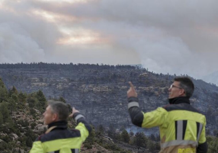 Imagen de archivo de un incendio forestal en Viver (Castellón)