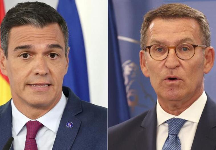 Pedro Sánchez (izquierda) y Alberto Núñez Feijóo (derecha)