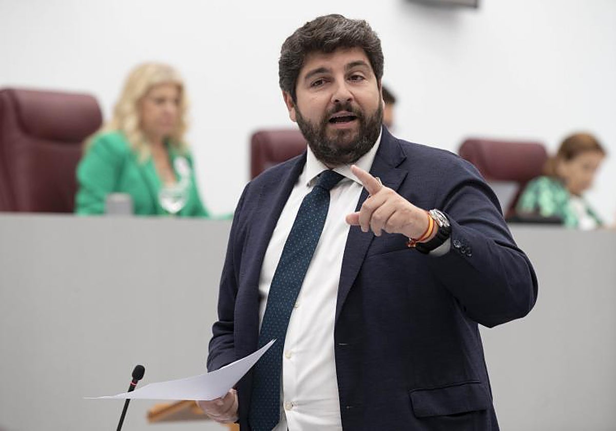 Fernando López Miras, presidente en funciones de la Región de Murcia