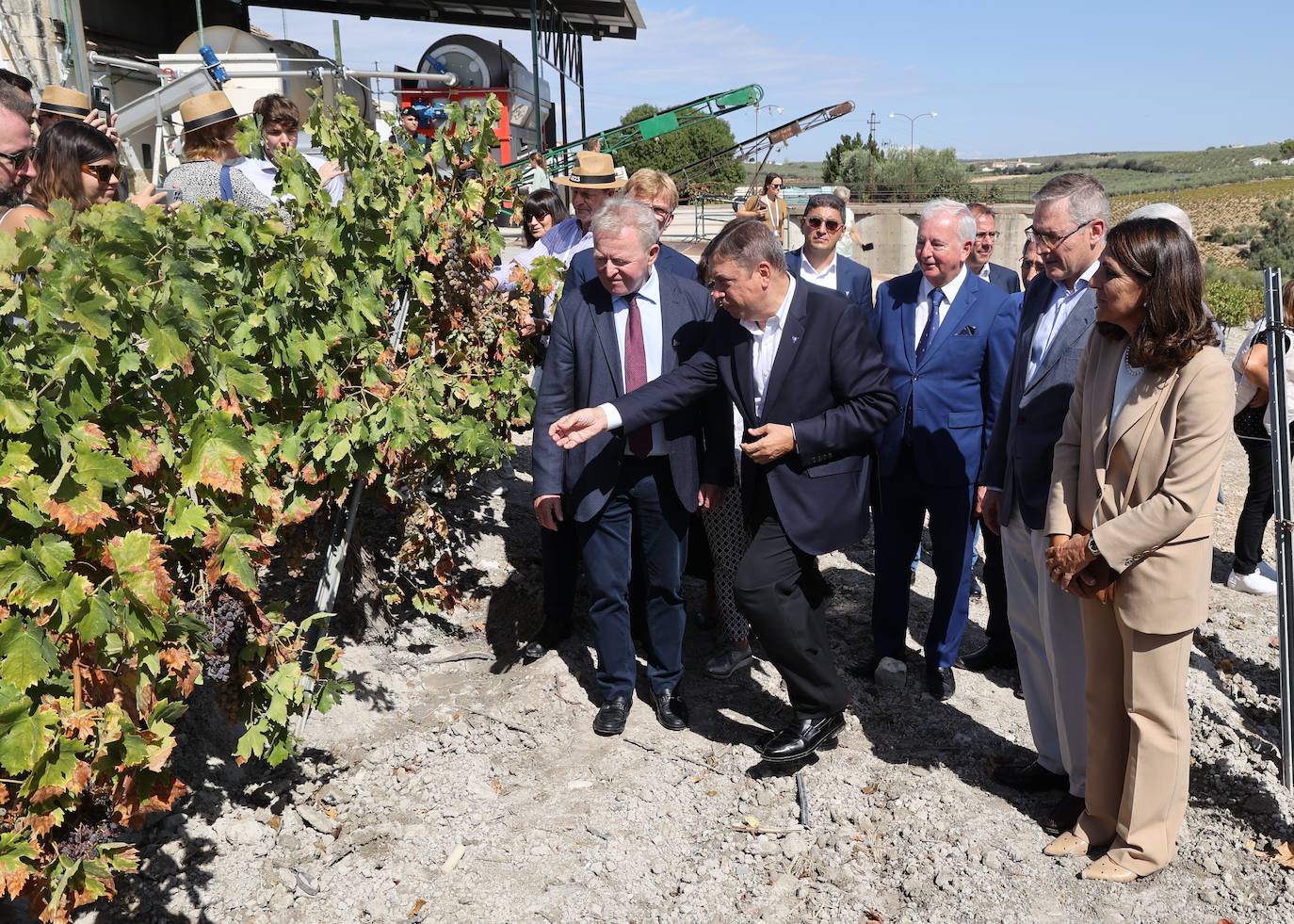 La visita de los ministros de Agricultura de la UE a Bodegas Alvear de Montilla