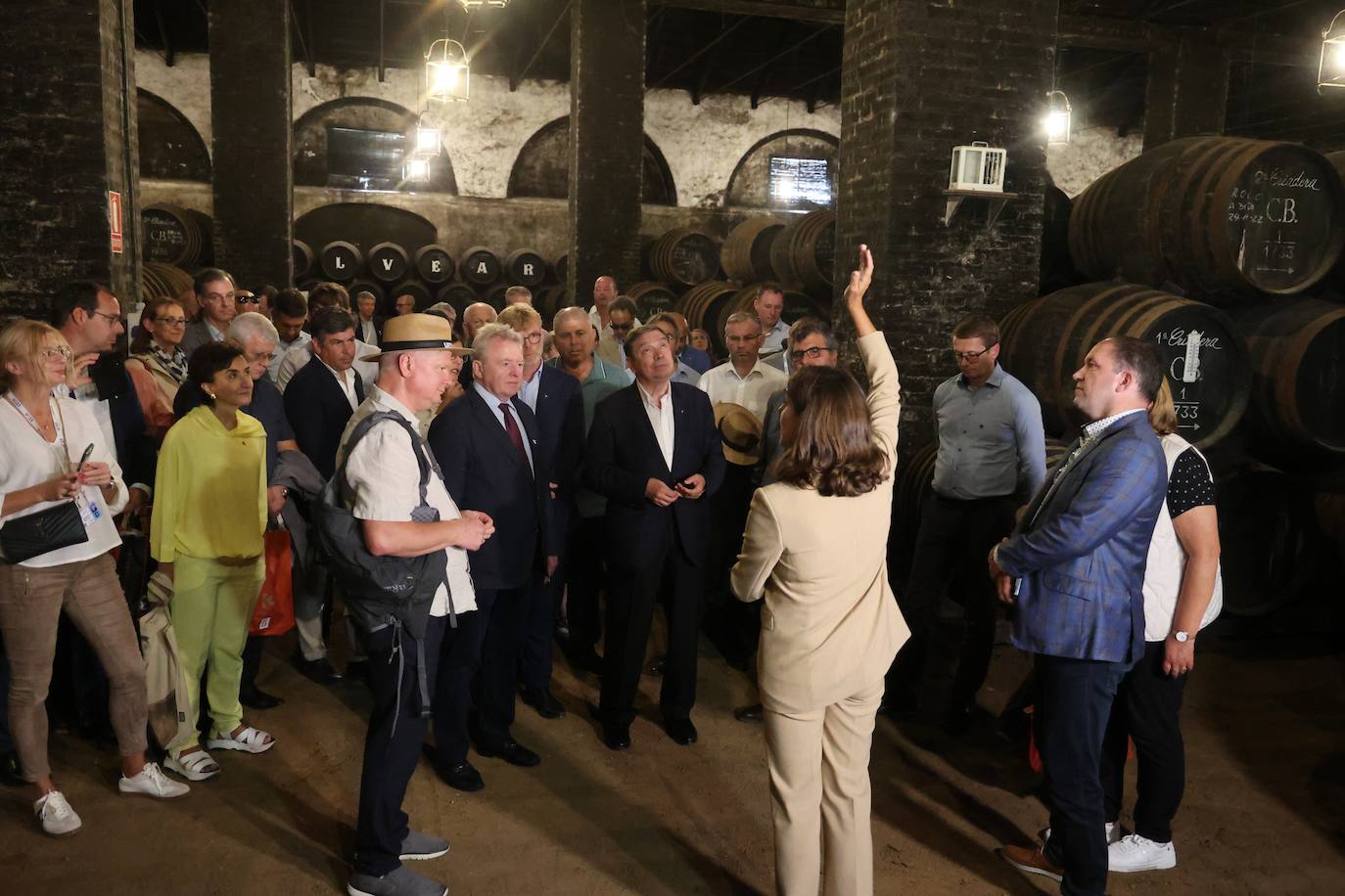 La visita de los ministros de Agricultura de la UE a Bodegas Alvear de Montilla