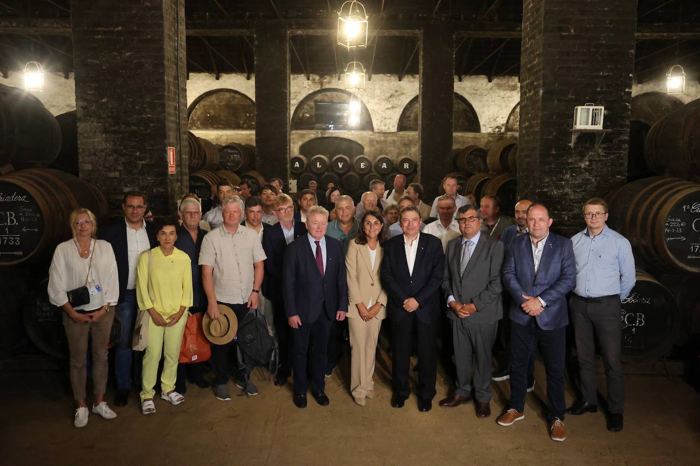 La visita de los ministros de Agricultura de la UE a Bodegas Alvear de Montilla