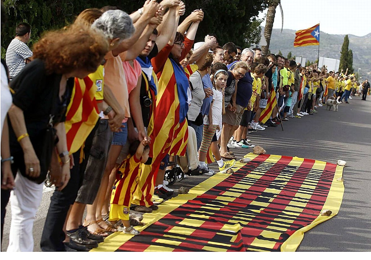 Imagen de archivo de una manifestación independentista celebrada en la Comunidad Valenciana