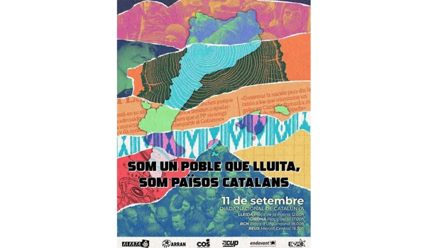 Detalle del cartel de algunas de las marchas del 11 de septiembre