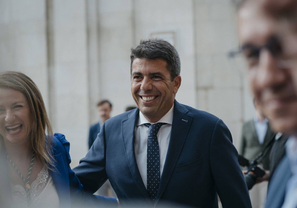 Imagen del presidente de la Generalitat Valenciana, Carlos Mazón, este martes en Castellón