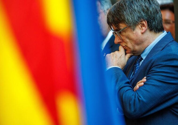 El expresidente catalán, Carles Puigdemont, este martes en Bruselas