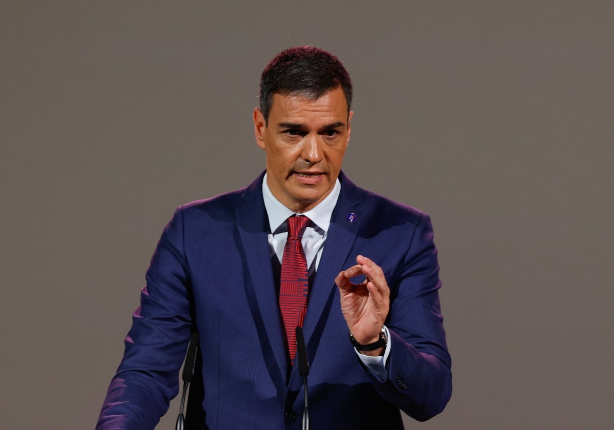 Pedro Sánchez, durante su discurso de apertura del curso político, el pasado lunes en el Ateneo de Madrid