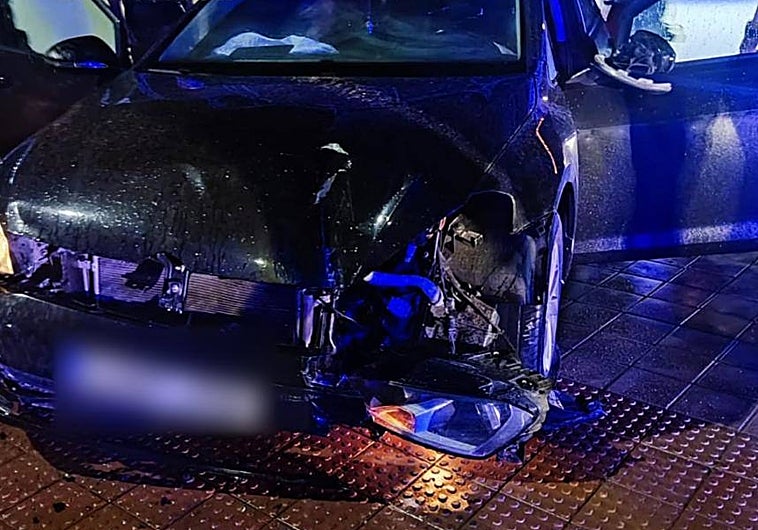 Imagen del estado del vehículo siniestrado en Alicante