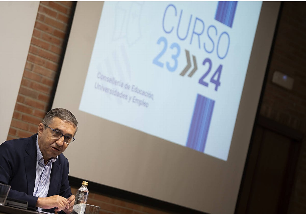 Imagen del conseller de Educación, José Antonio Rovira