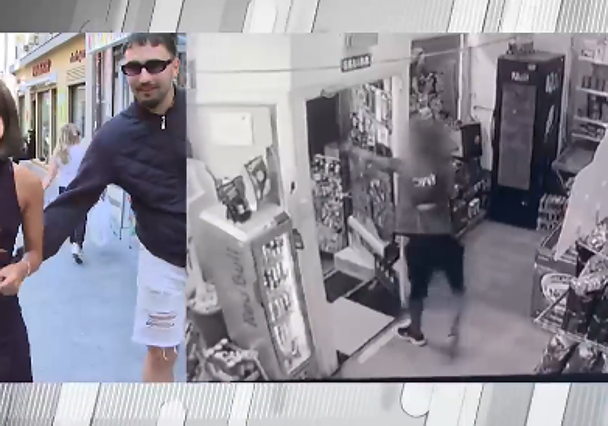 Imagen del momento en el que el hombre le toca el trasero a la periodista