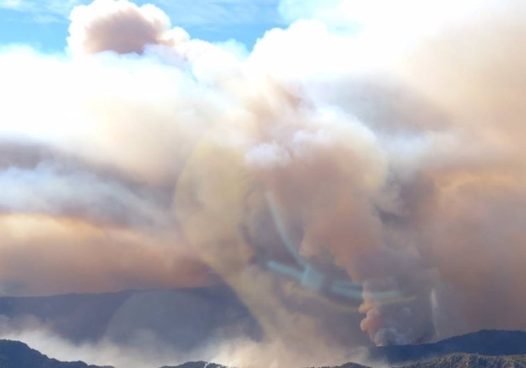 Imagen del terrible incendio de Los Guájares, que calcinó 5.500 hectáreas
