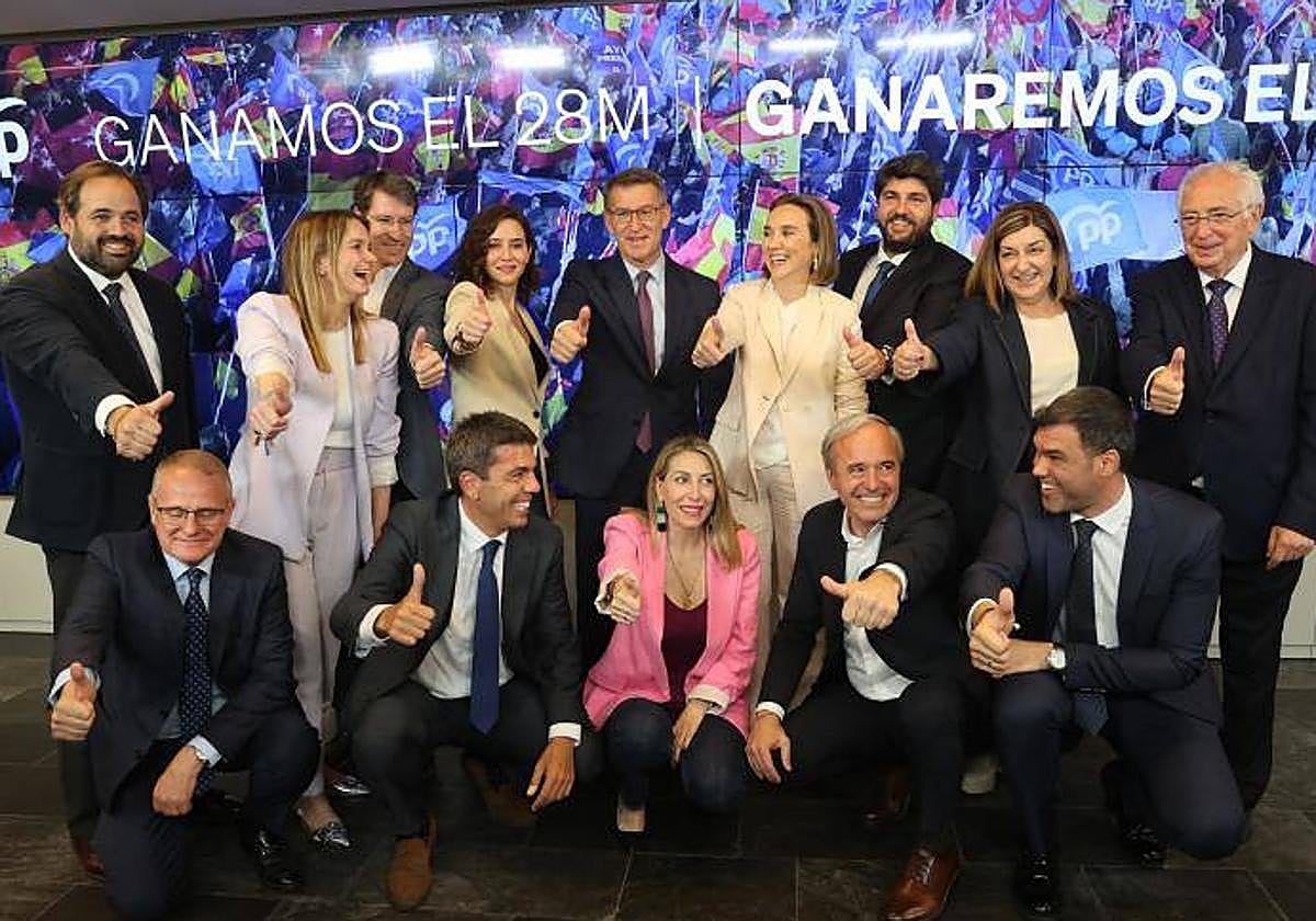 La Junta Directiva Nacional del PP con todos sus barones territoriales