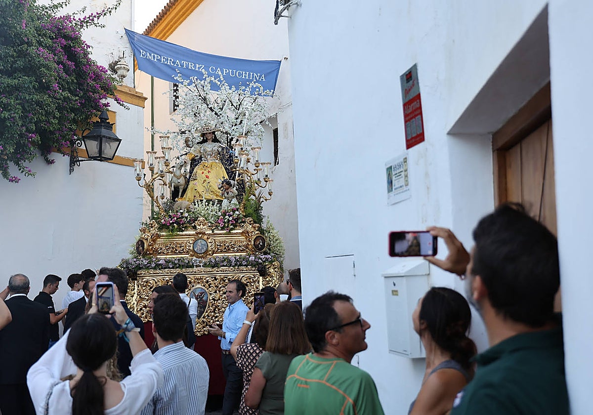 La Divina Pastora, durante su procesión del pasado año