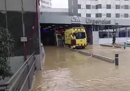 La obras de Metro rompen una tubería del Canal de Isabel II e inundan las urgencias de La Paz