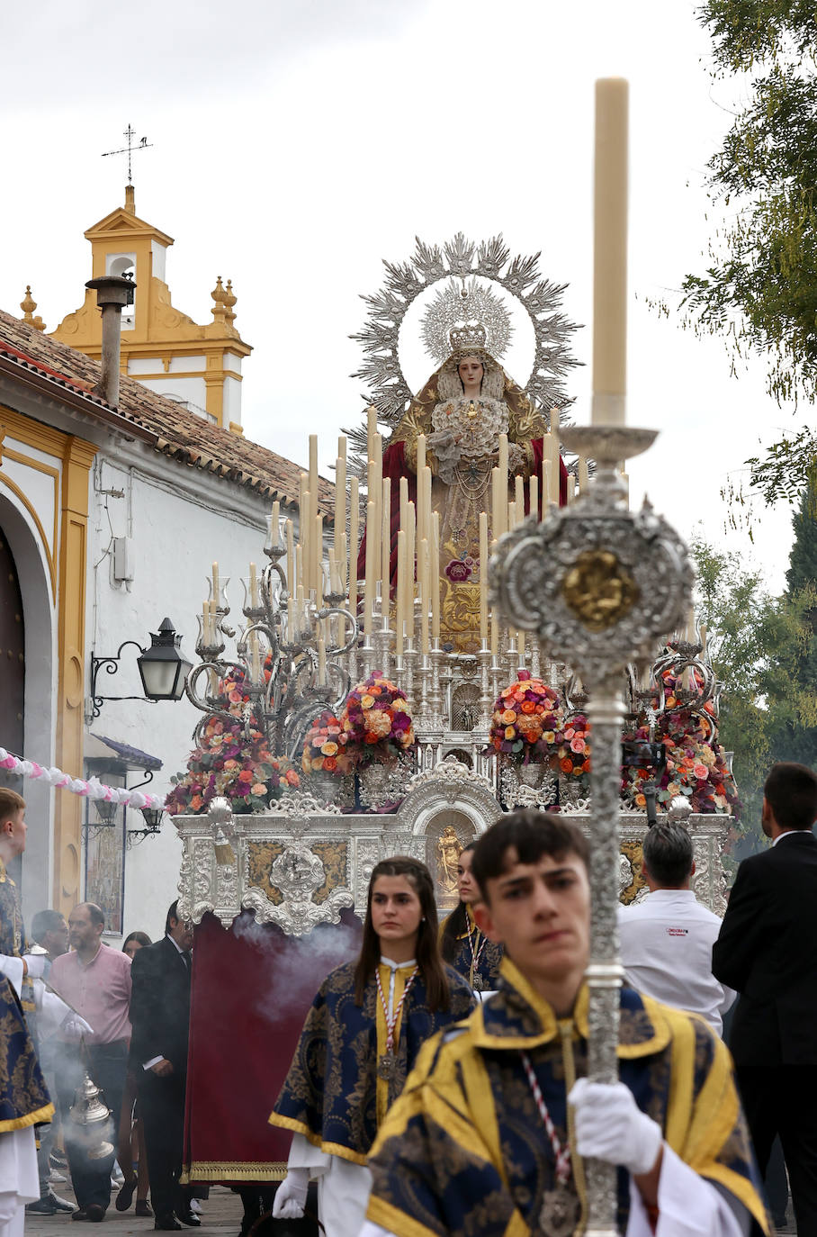 La solemne procesión de la Virgen del Rayo, en imágenes