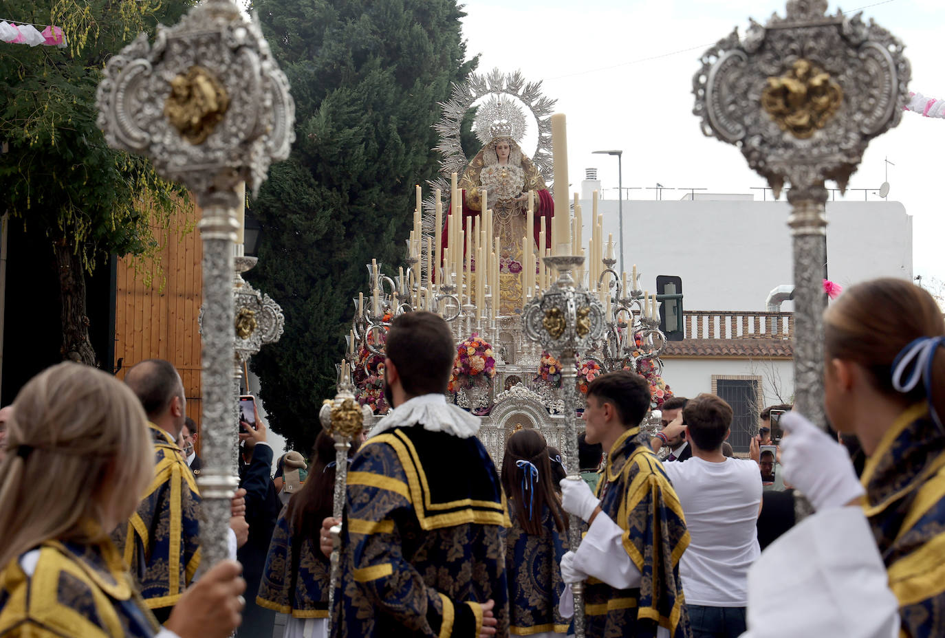 La solemne procesión de la Virgen del Rayo, en imágenes