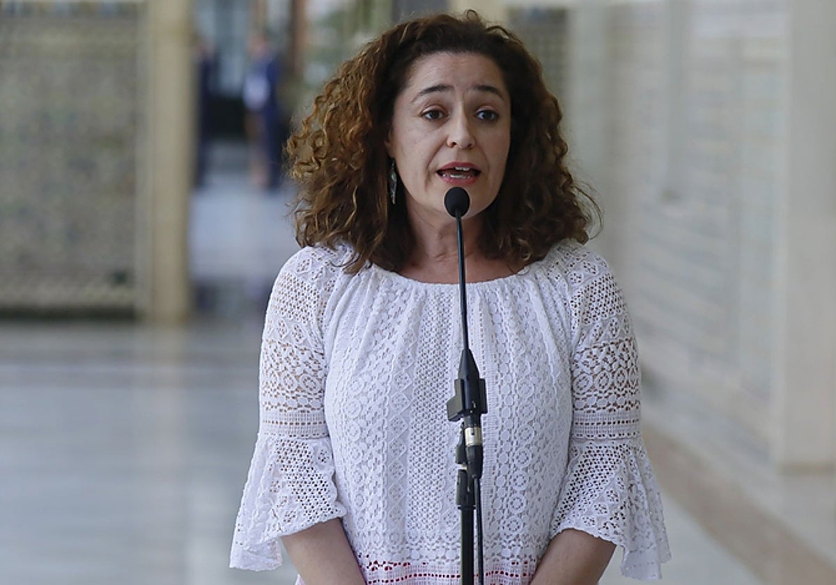 Inma Nieto, en el Parlamento de Andalucía