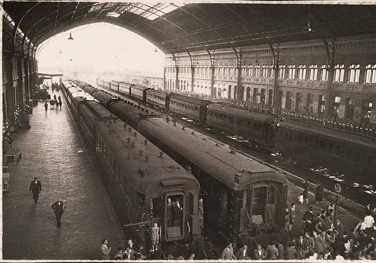 Aspecto de la Estación de Mediodía en los años 50