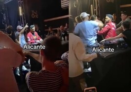 «Estaba pinchando y me has tocado el plato, tete»: brutal pelea entre un DJ y un cantante en una discoteca de Alicante