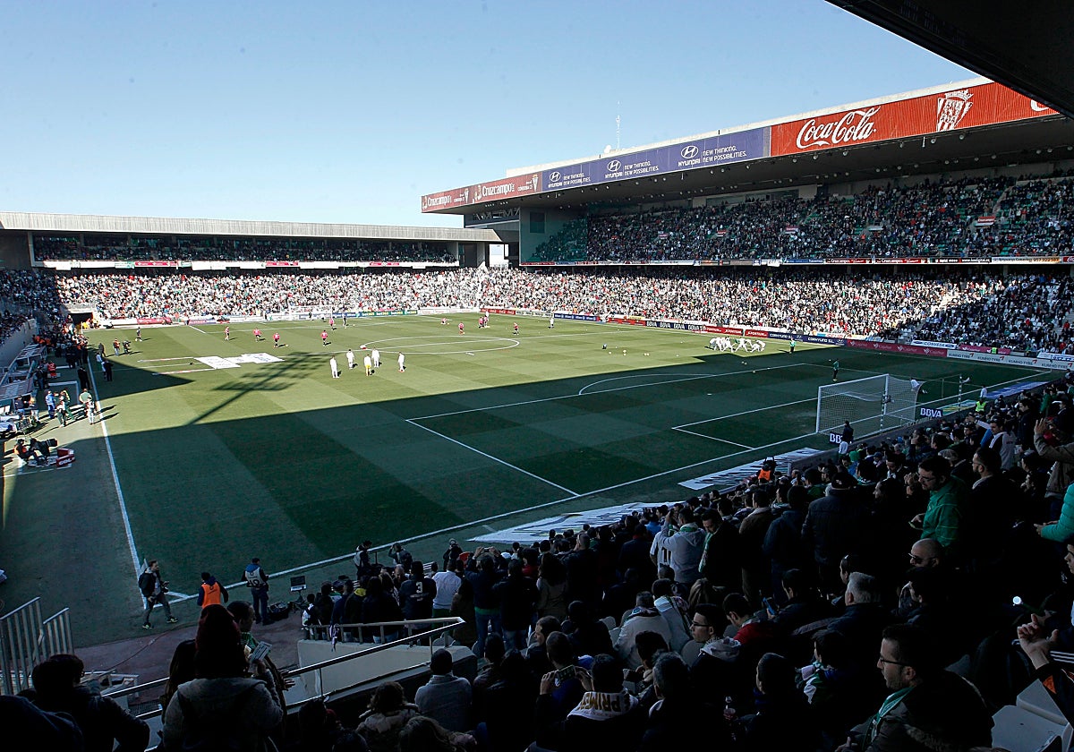 El Córdoba CF, ante el Real Madrid en enero de 2015