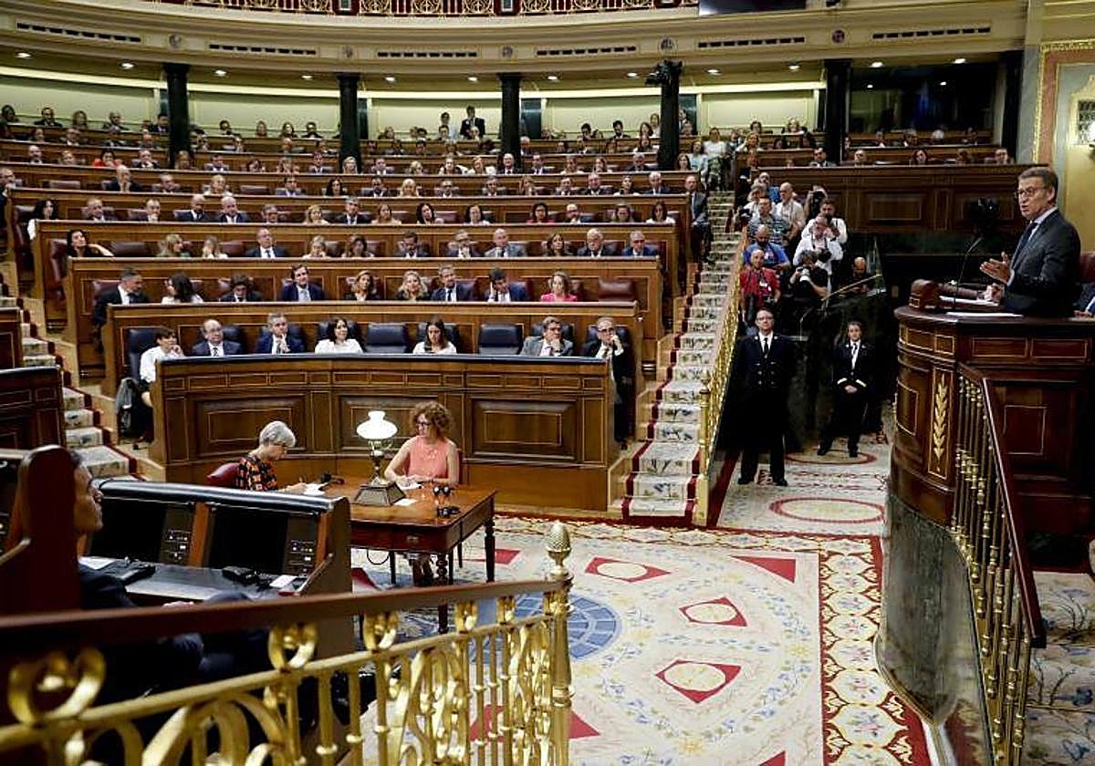 Primera votación del Congreso a la investidura de Feijóo como presidente del Gobierno