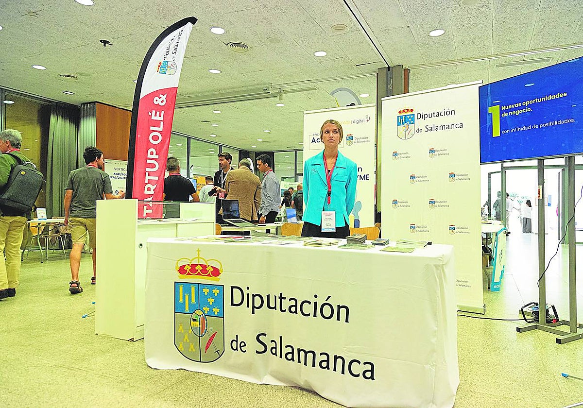 Stand de la Diputación de Salamanca durante la celebración del Startup OLÉ