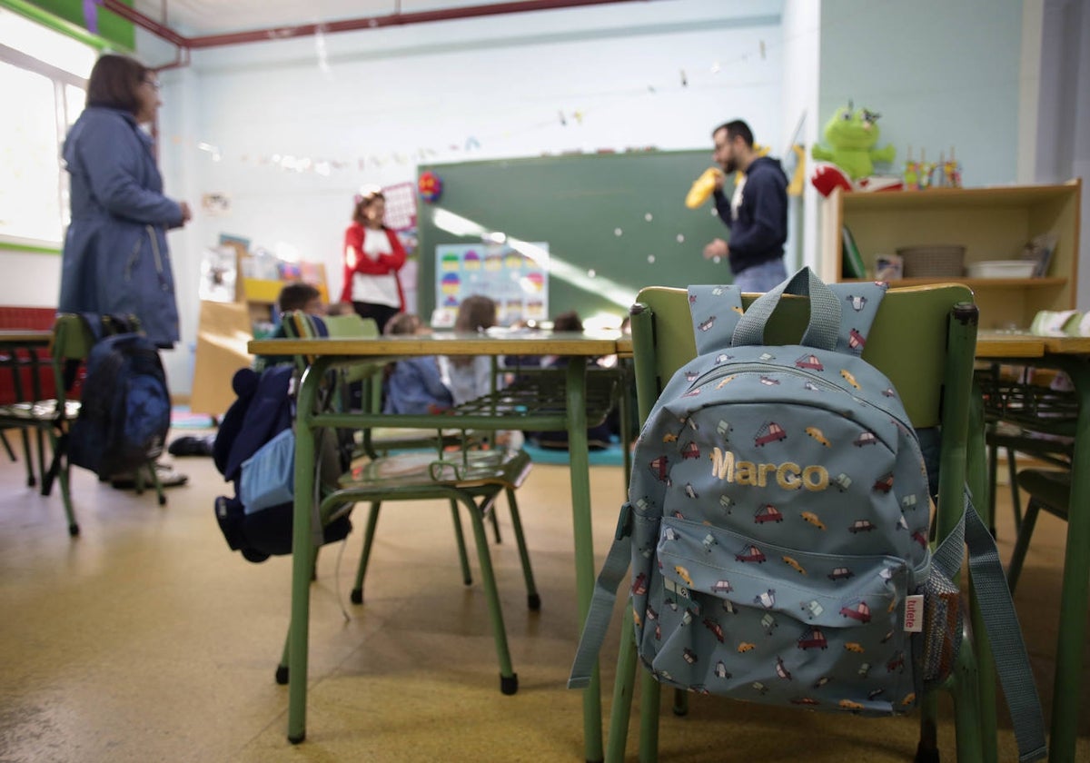 Imagen de archivo del inicio del curso escolar 2022 en el CEIP Eduardo Cela Vila, en Lugo