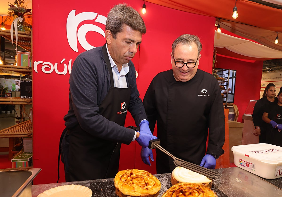 Imagen del presidente de la Generalitat Valenciana, Carlos Mazón, en la feria Alicante Gastronómica