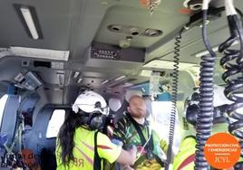 Rescatan en helicóptero a un ciclista tras sufrir una reacción alérgica por una picadura de avispa en la vertiente sur del Teleno