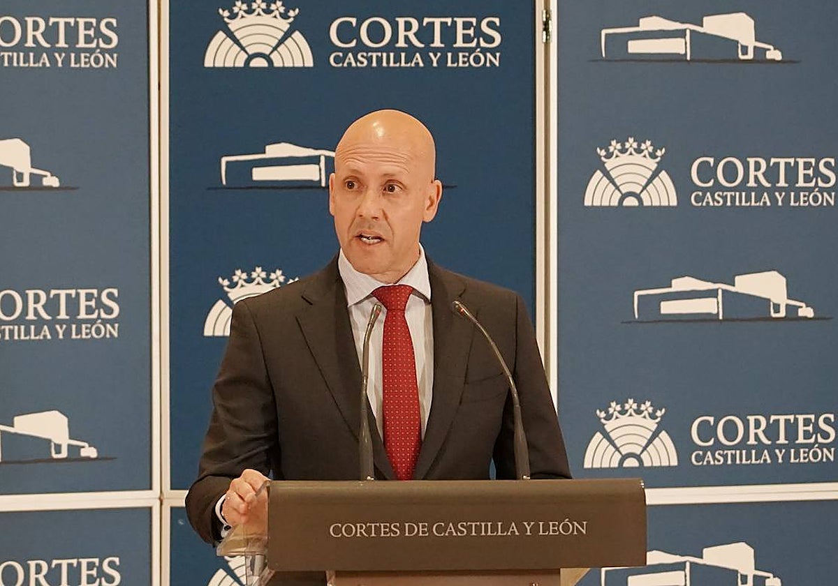 El portavoz de Vox en las Cortes, Carlos Menéndez