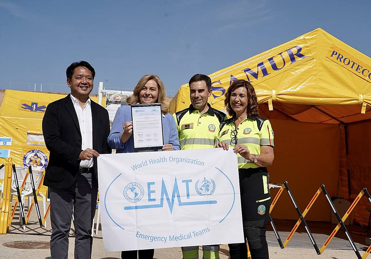 Inma Sanz, hoy, recoge el reconocimiento de la OMS en Madrid