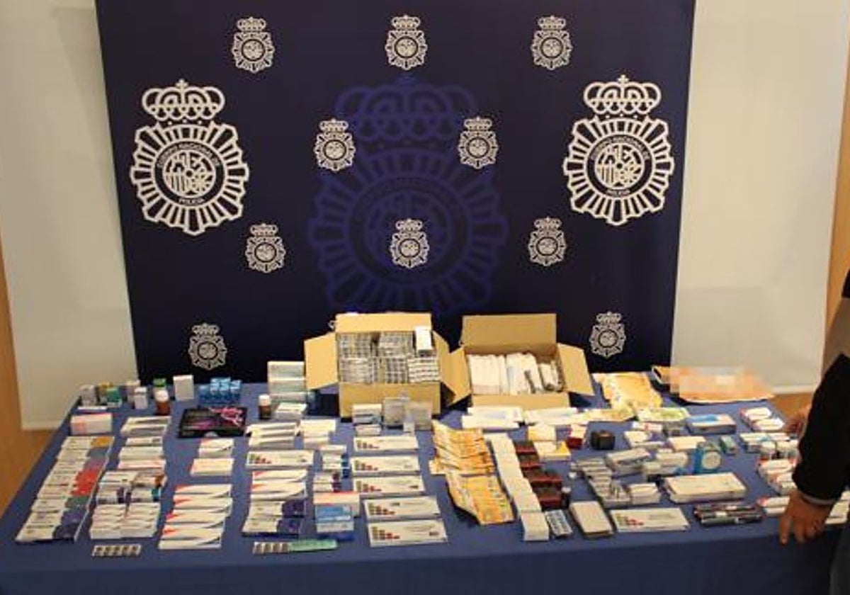 Imagen de archivo de una incautación de anabolizantes llevada a cabo por la Policía Nacional en Valencia