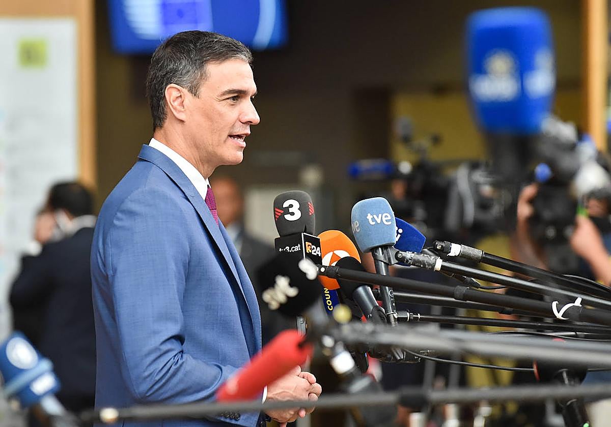 Pedro Sánchez, durante el Consejo Europeo de los días 29 y 30 de junio