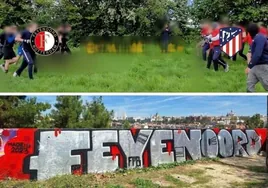 Pelea pactada y secreta en un bosque de Madrid entre ultras del Atlético  y del Feyenoord
