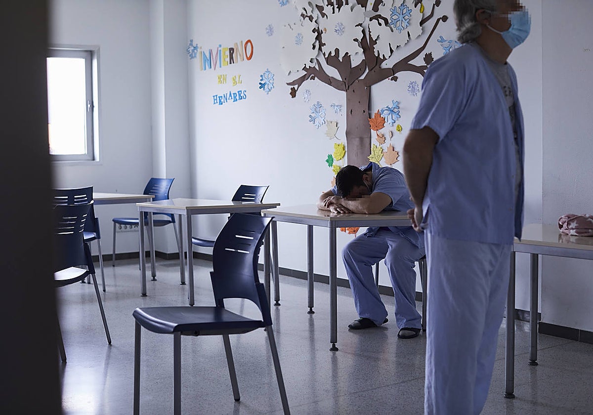 Pacientes en un hospital de Madrid